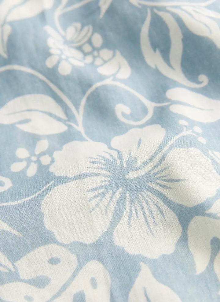 Tropical Short Sleeve Shirt-Classic Fit  Light Blue