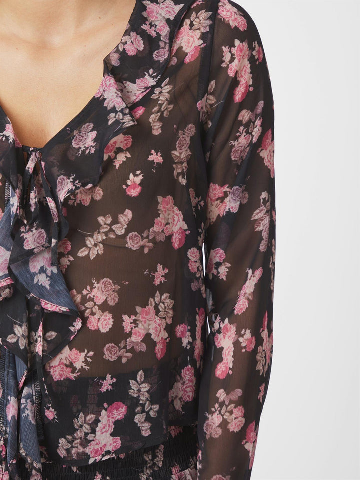 ANIKA MARIGOLD PRINT BLOUSE  Dark Navy