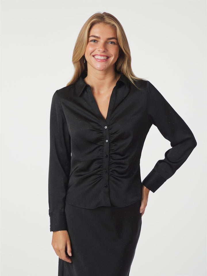 Christy Heavy Sateen Bedaz Shirt  Black