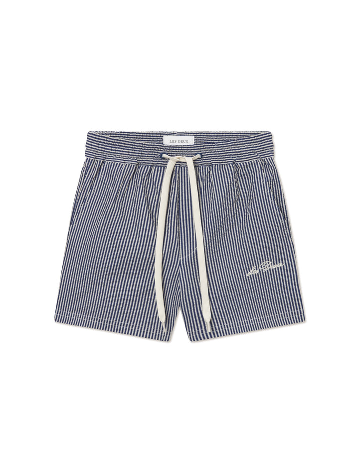 Stan Stripe Seersucker Swim Shorts Kids  Light Sand/Blueprint