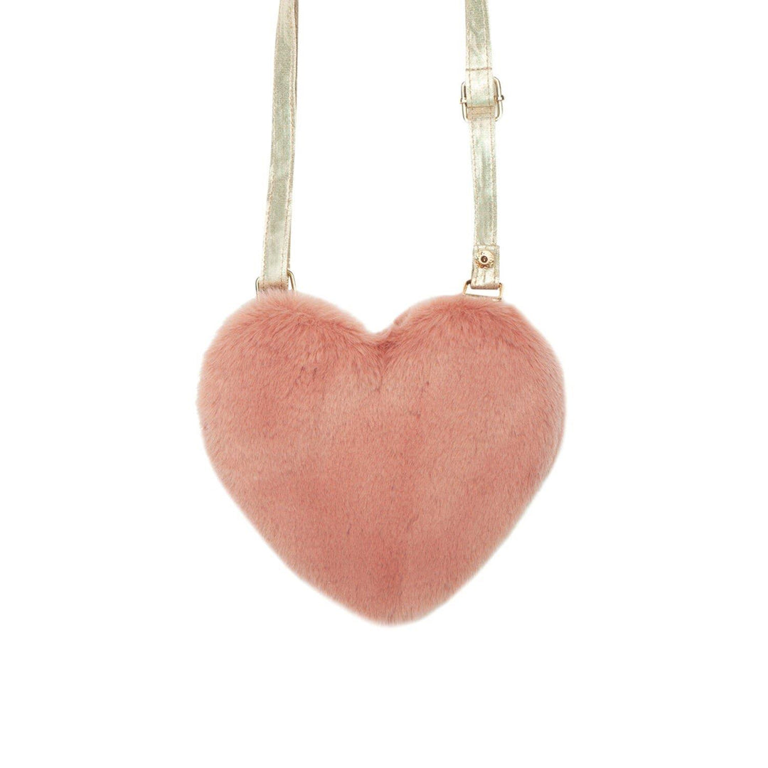 FLUFFY LOVE HEART BAG Rosa