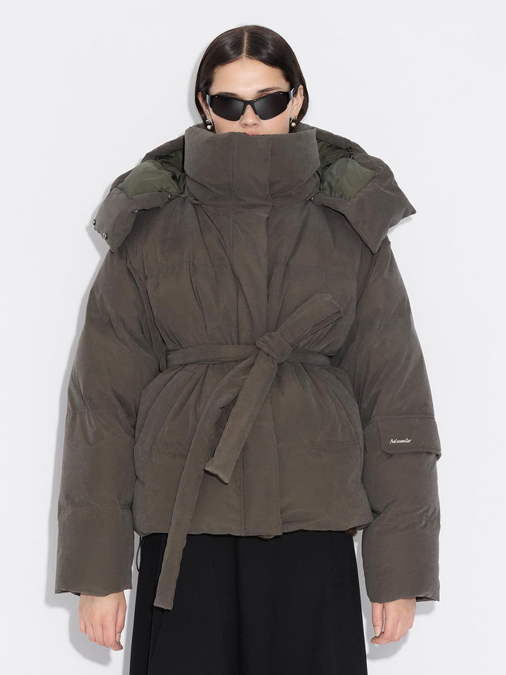 Steilia Brushed Down Jkt  Dk. Green