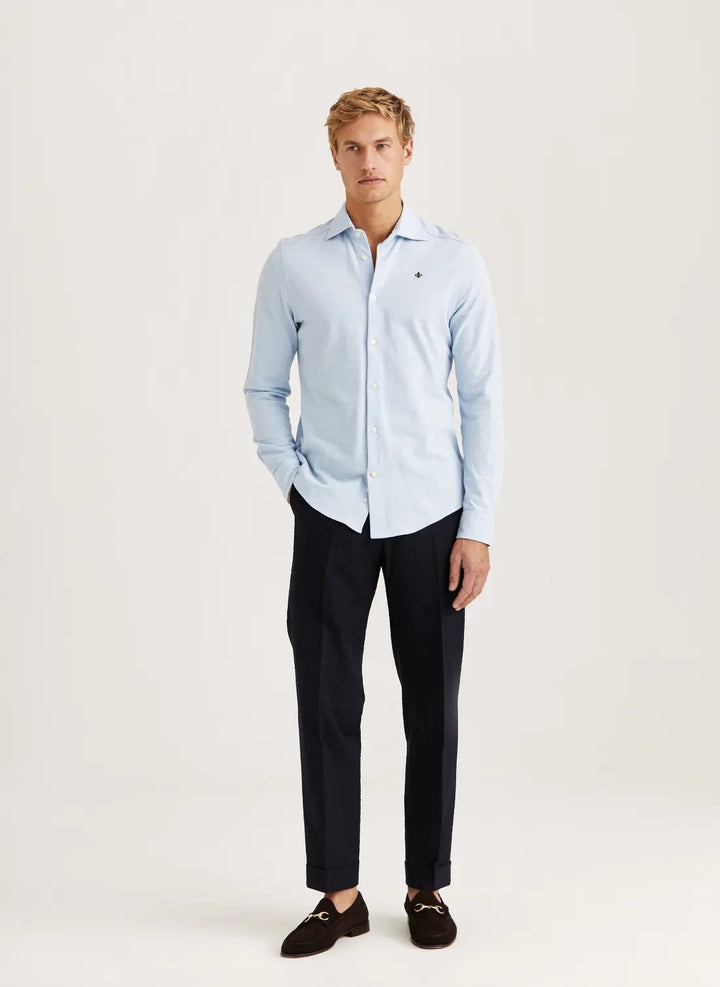 Camden pique shirt  Light Blue