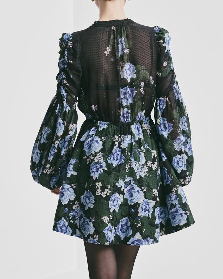 Georgette V-Neck Dress  Amadora