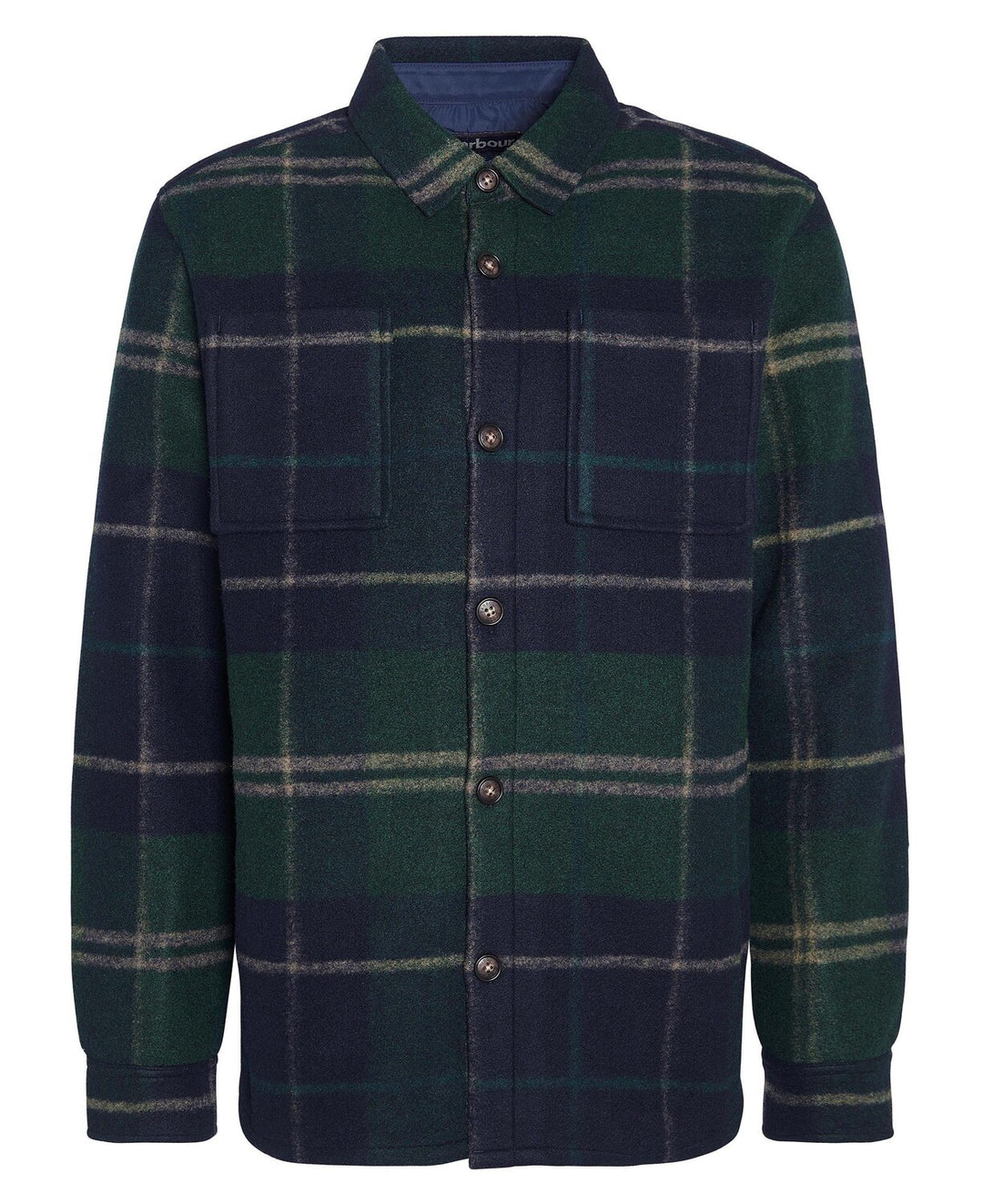 Chapter Tailored Check Overshirt Green Loch Tartan