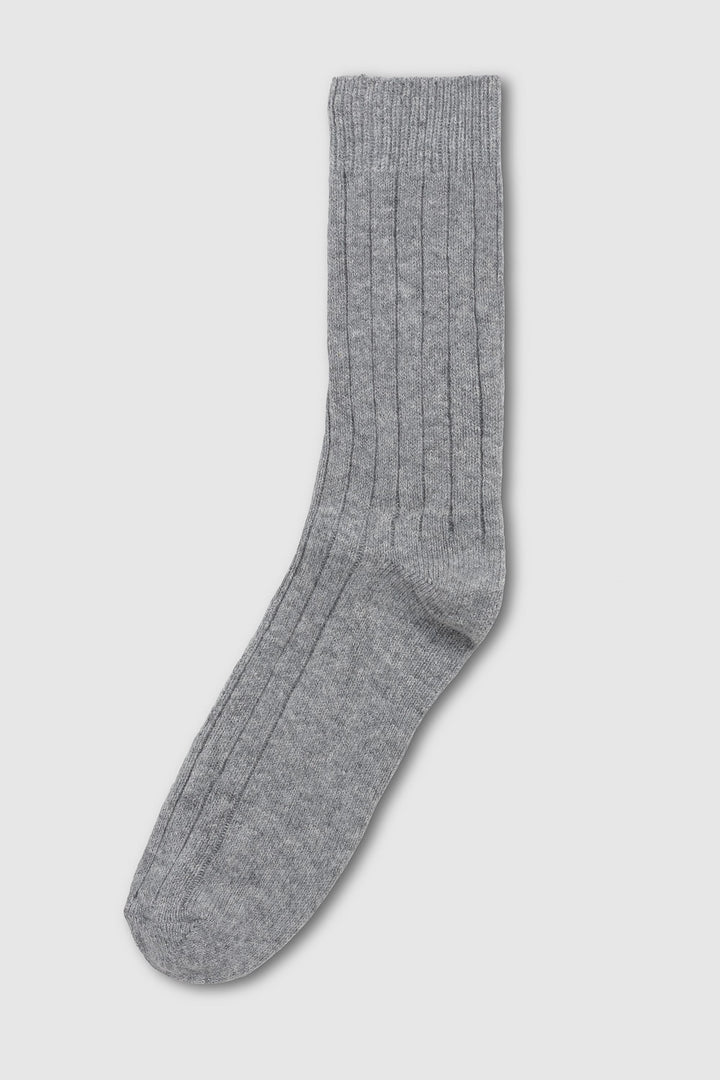 CASHMERE SOCKS, Slim  50 Grey Melange