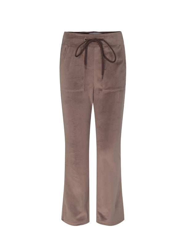 Hermine velour bukse Taupe