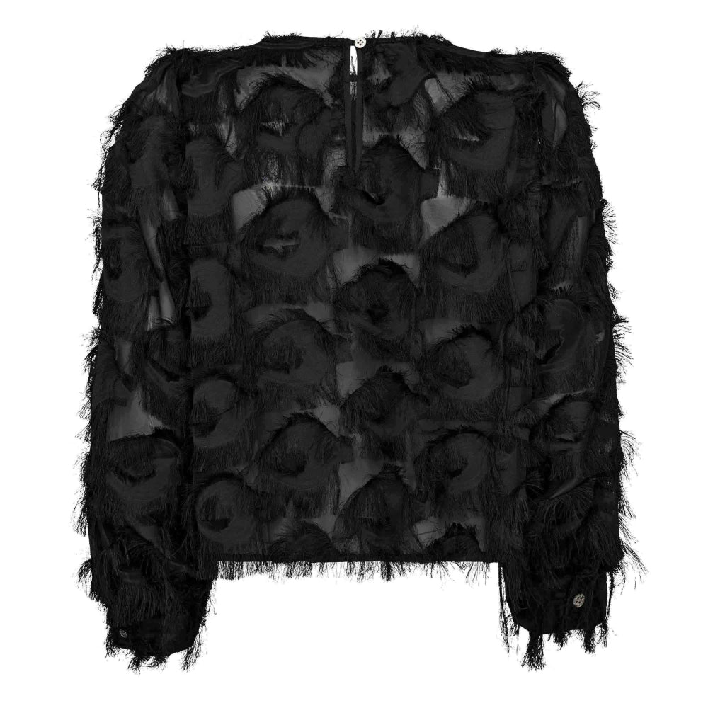 SyraCC Structure Blouse  Black