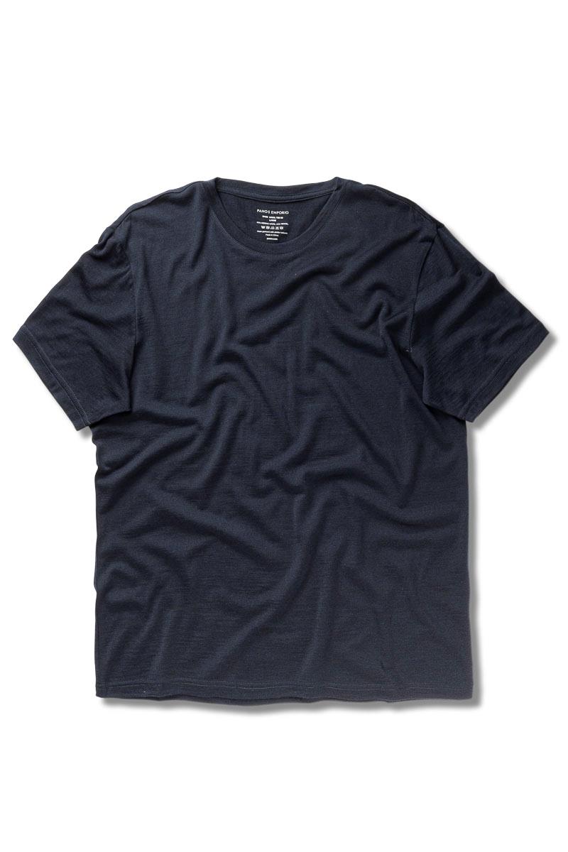 WOOL SHORT SLEEVE Dark Navy