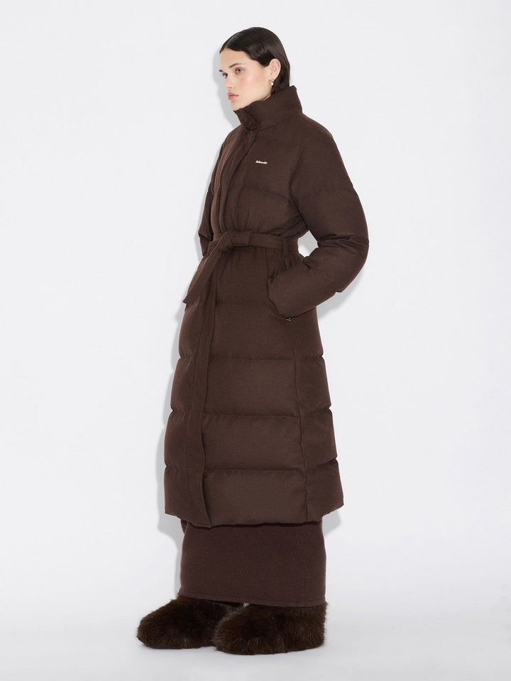 W Tech Wool Down Coat  Dk. Brown