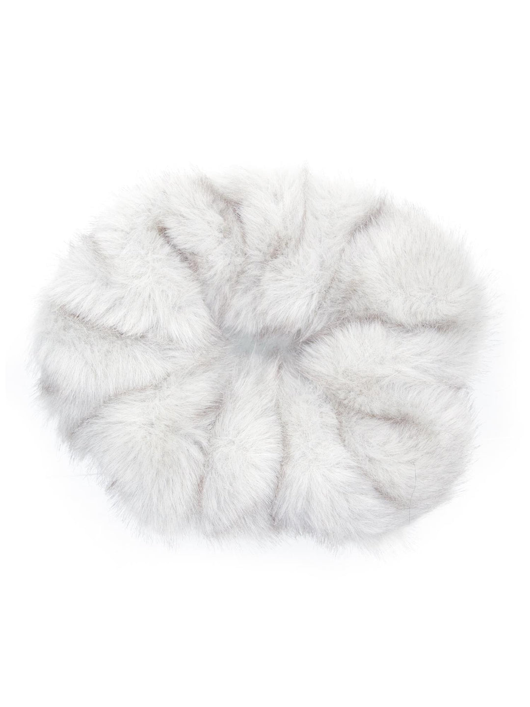 Hårstrikk "fake fur" Grå