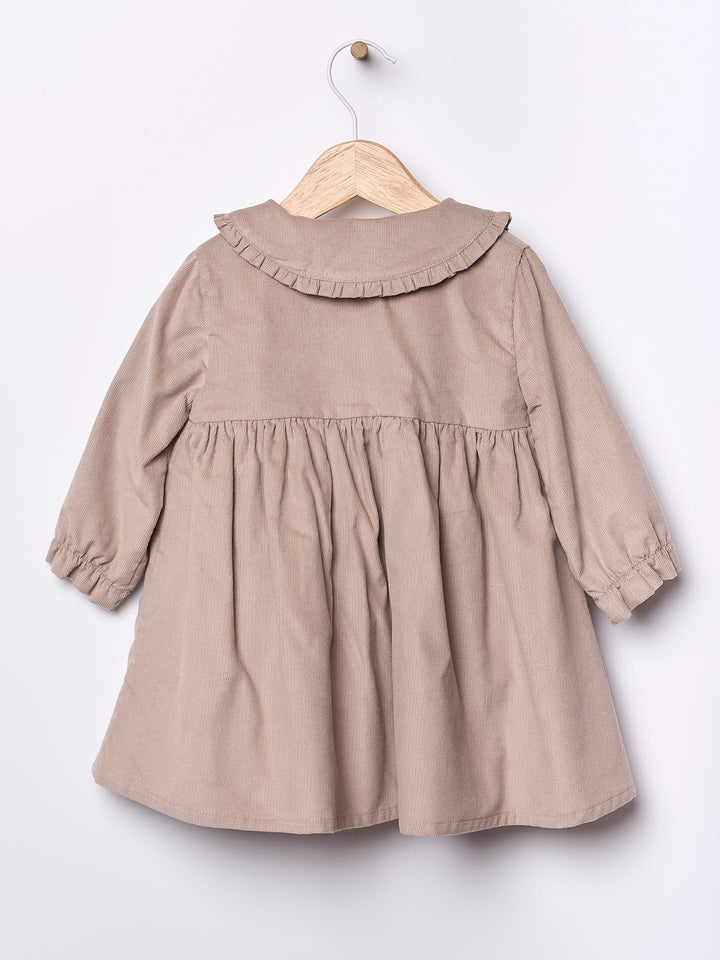 Vestido liso  Castanho