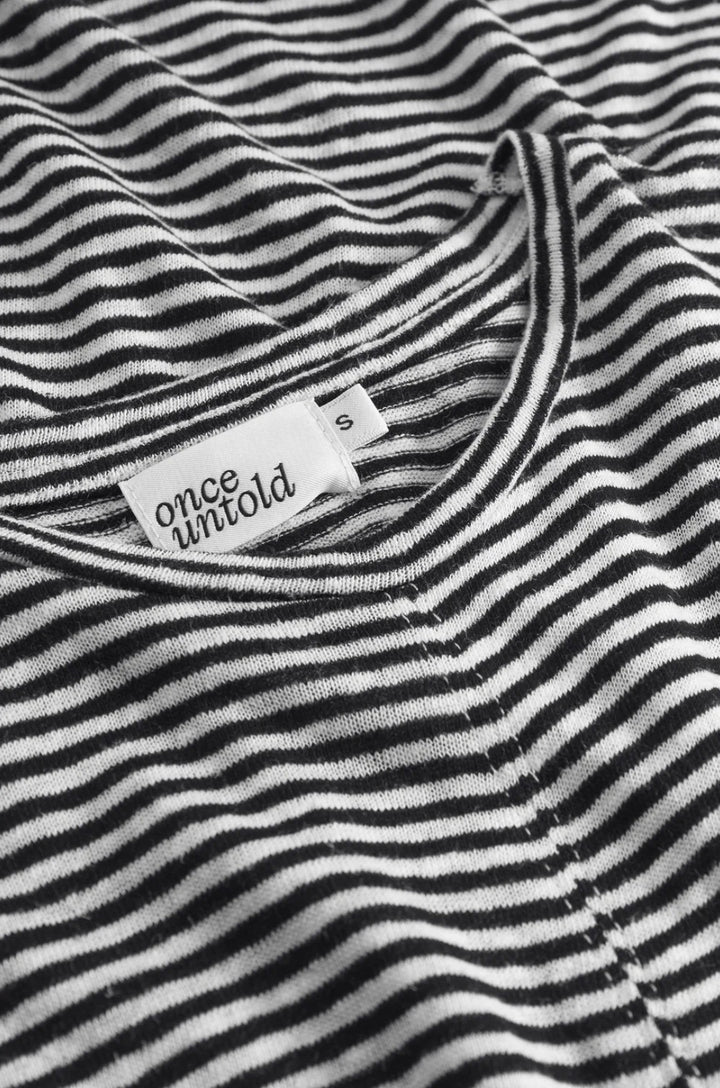 Breeze Long Tee Dress  Dream White/ Black Stripe