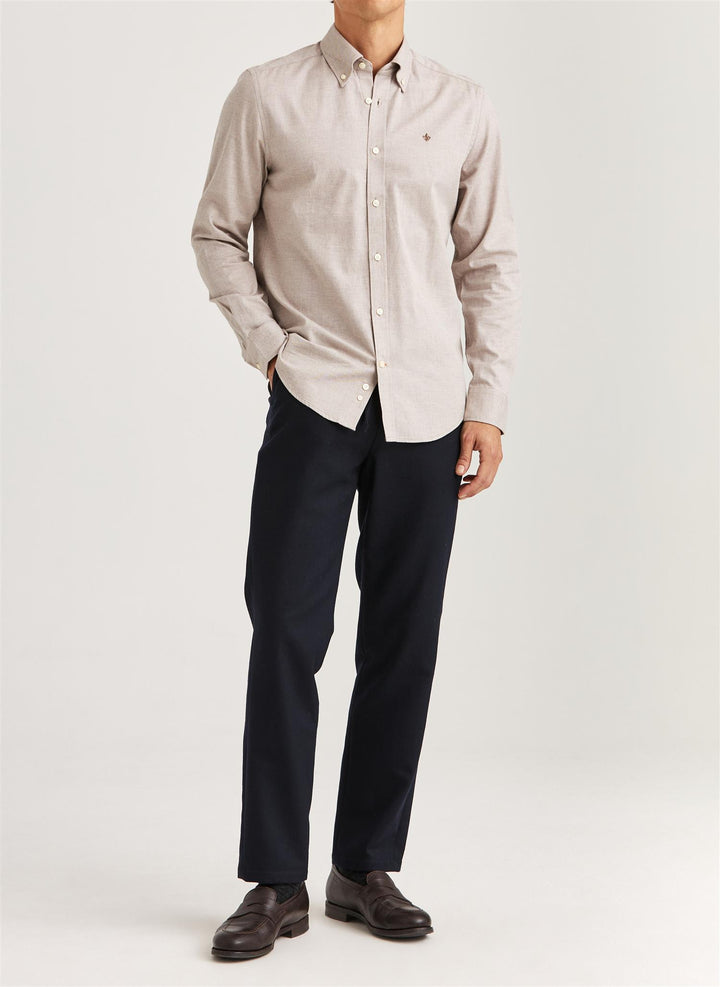 Watts Flannel Shirt-Slim Fit  Khaki