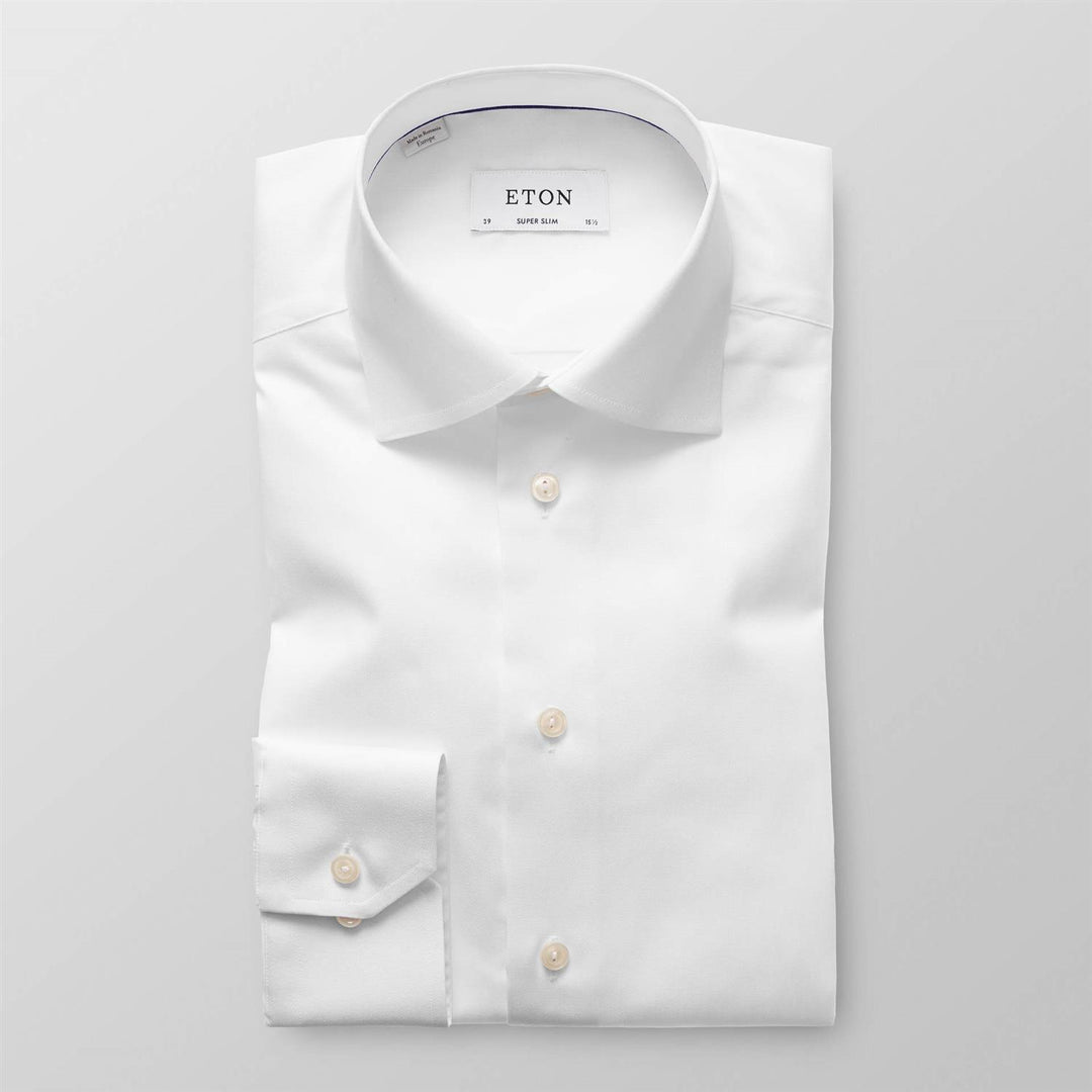 Signature Twill Shirt - Super Slim  White