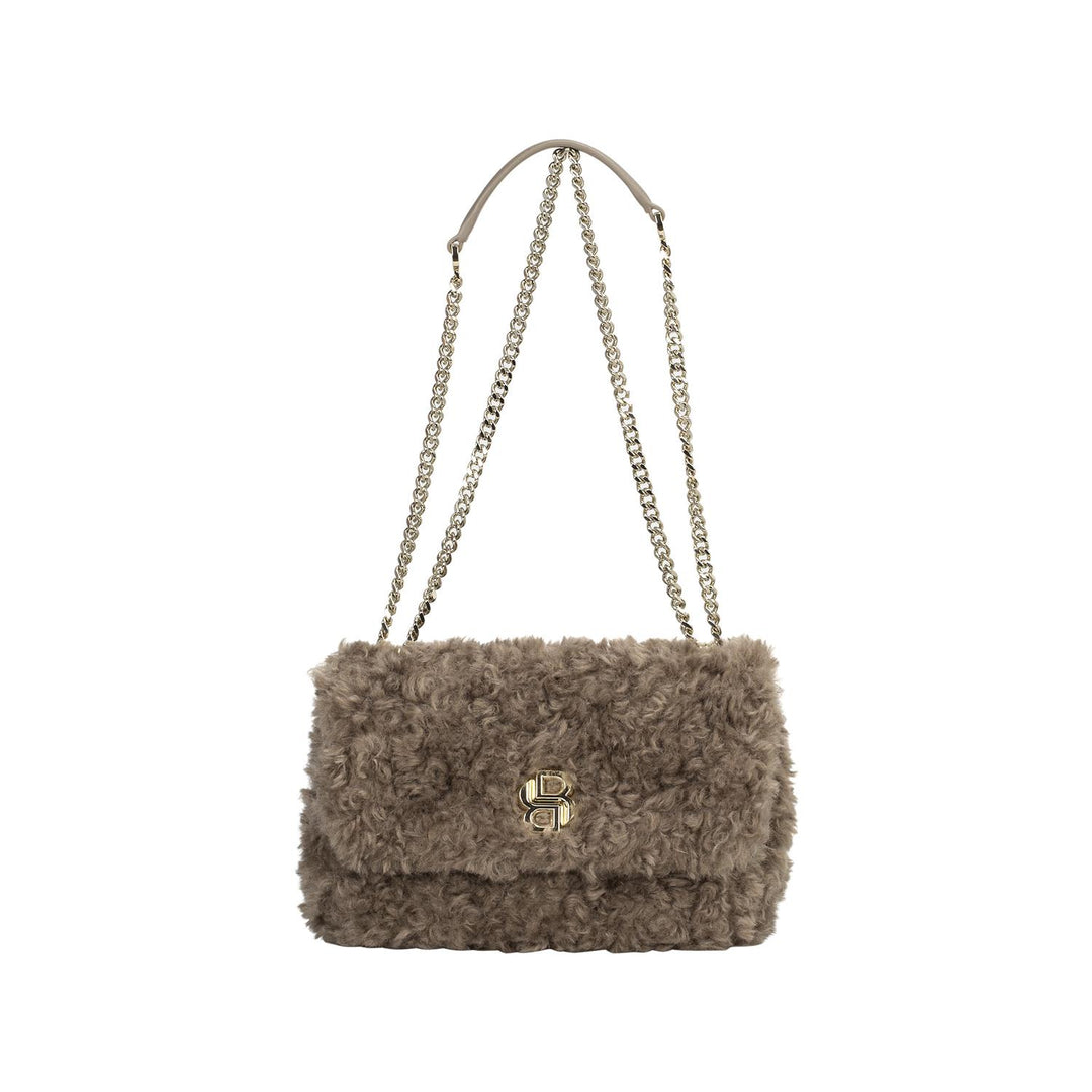 B_ICON M SH. BAG FUR  Open Brown