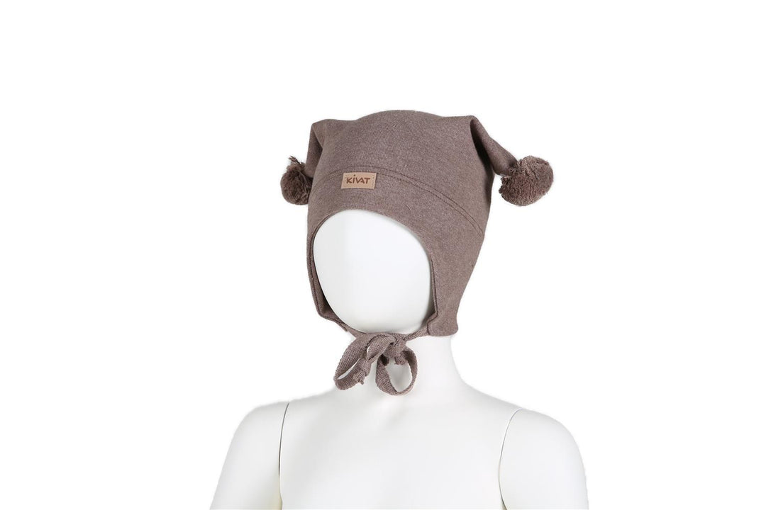 WINDPROOF HAT KIVAT-LOGO Brun Melange