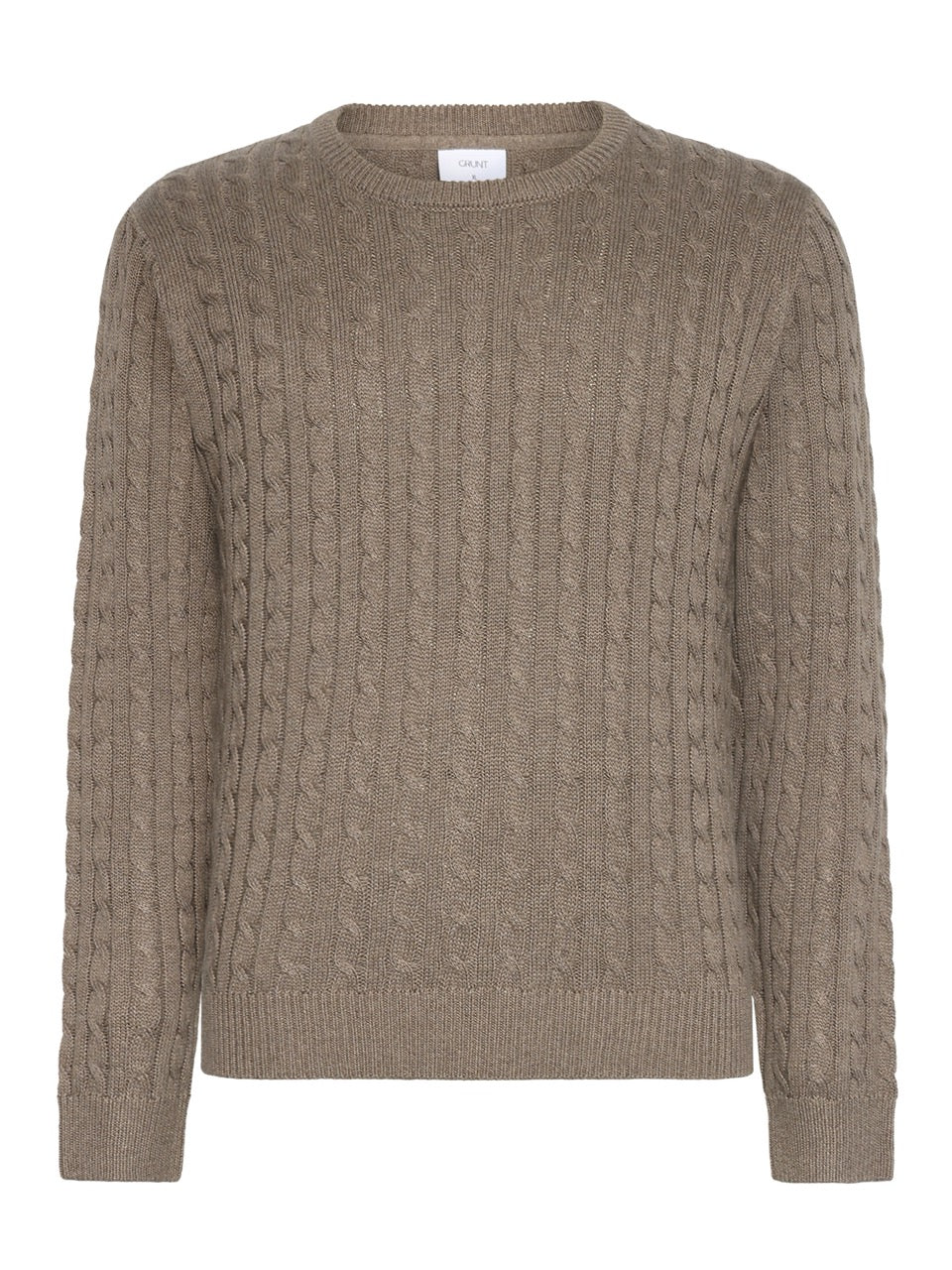 GRTue Cable LS Knit Nature Melange