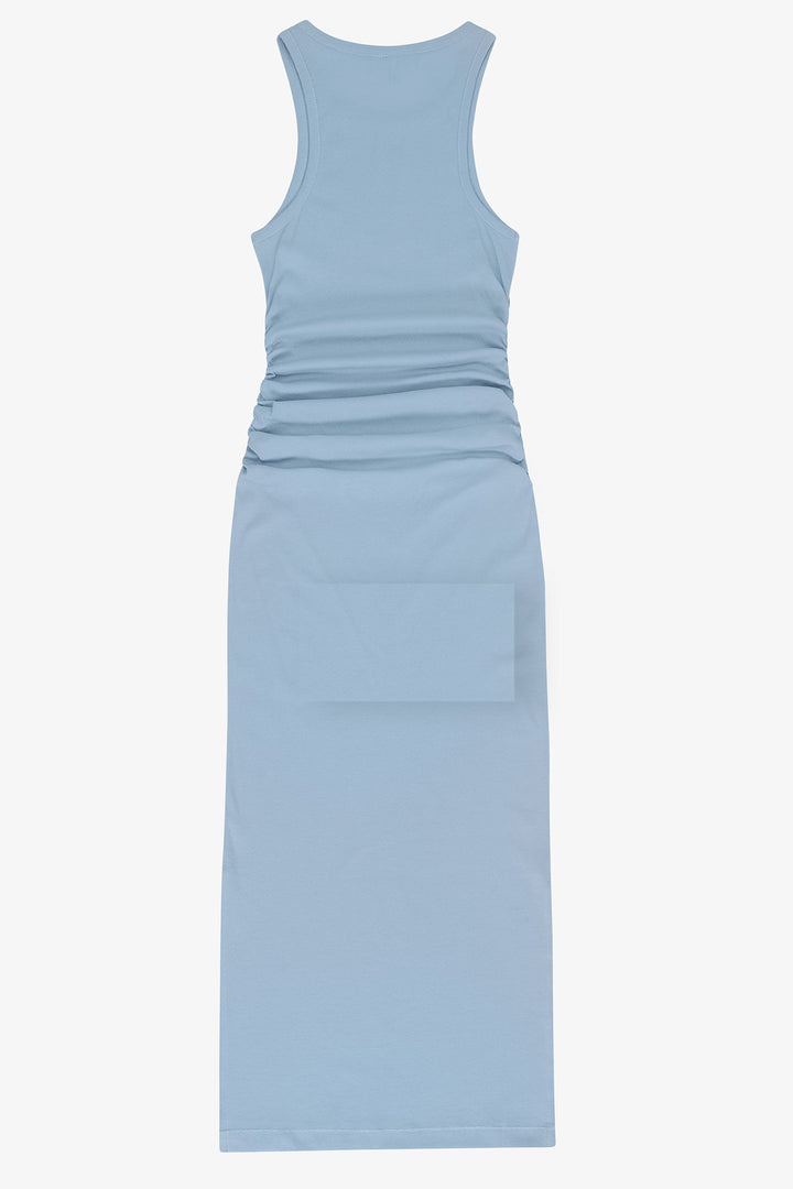 SOFT COTTON RIB TANK TOP LONG DRESS  Soft Chambray