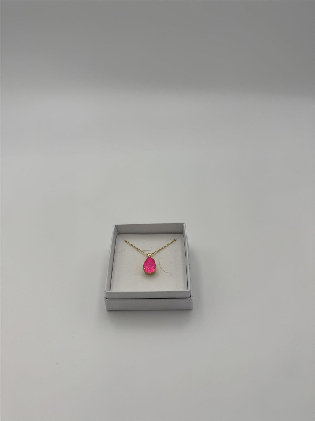 MINI DROP NECKLACE GOLD  Electric Pink Ignite