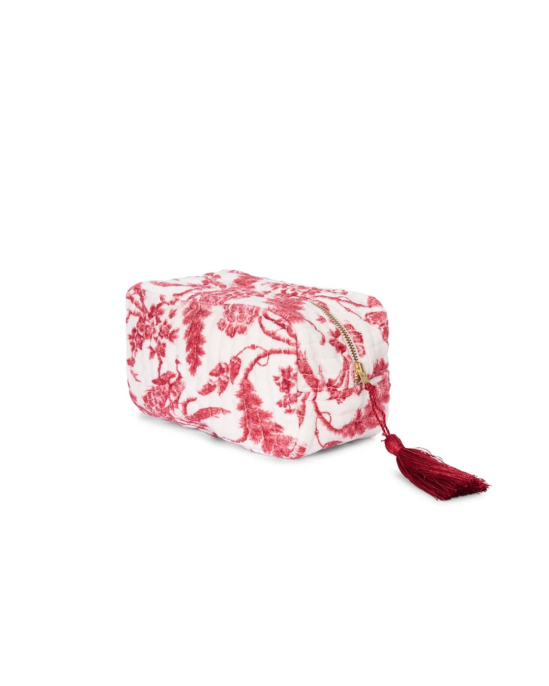 Cosmetic Bag Velvet Vintage Bird