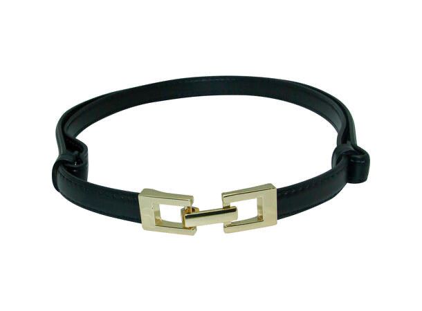 Belte 1,5cm med justerbar spenne - SORT Sort