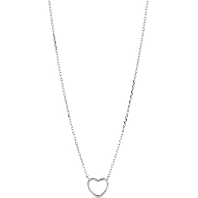 NECKLACE ORGANIC HEART Silver