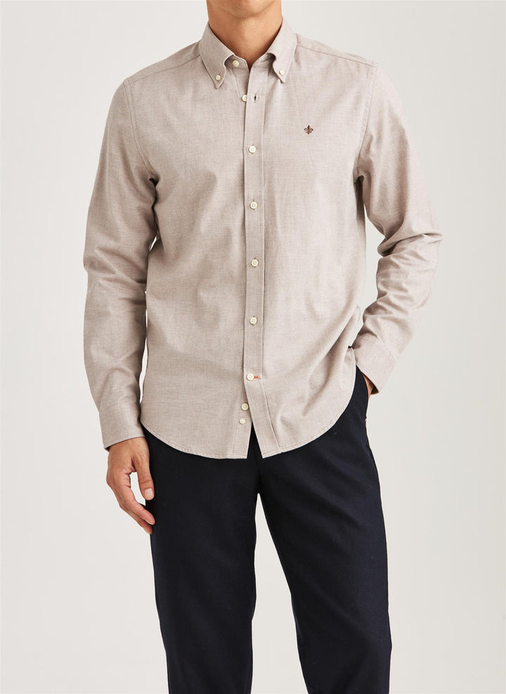 Watts Flannel Shirt-Slim Fit  Khaki