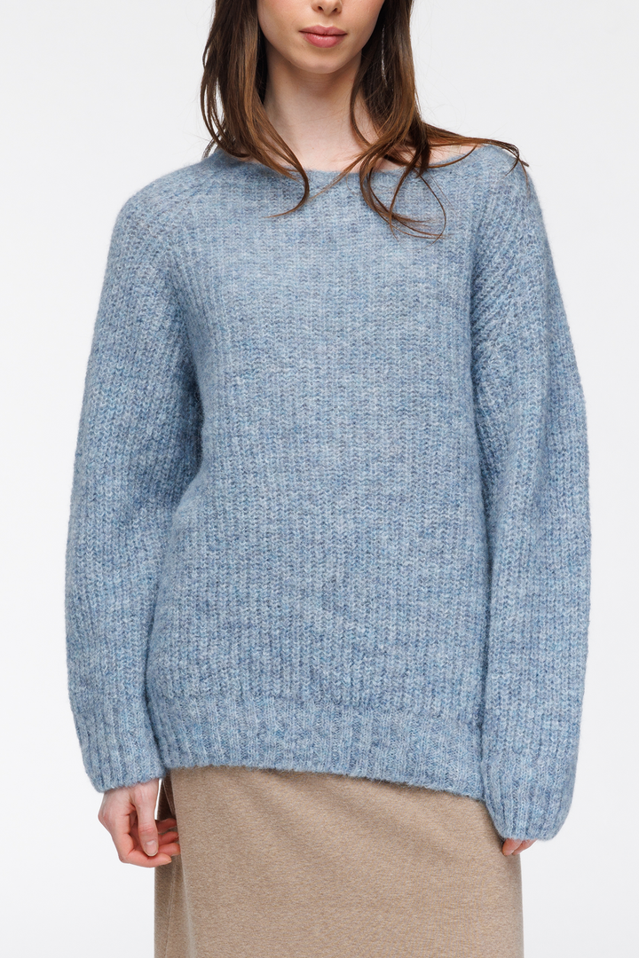 LERKE GENSER HØY HALS  Himmelblå