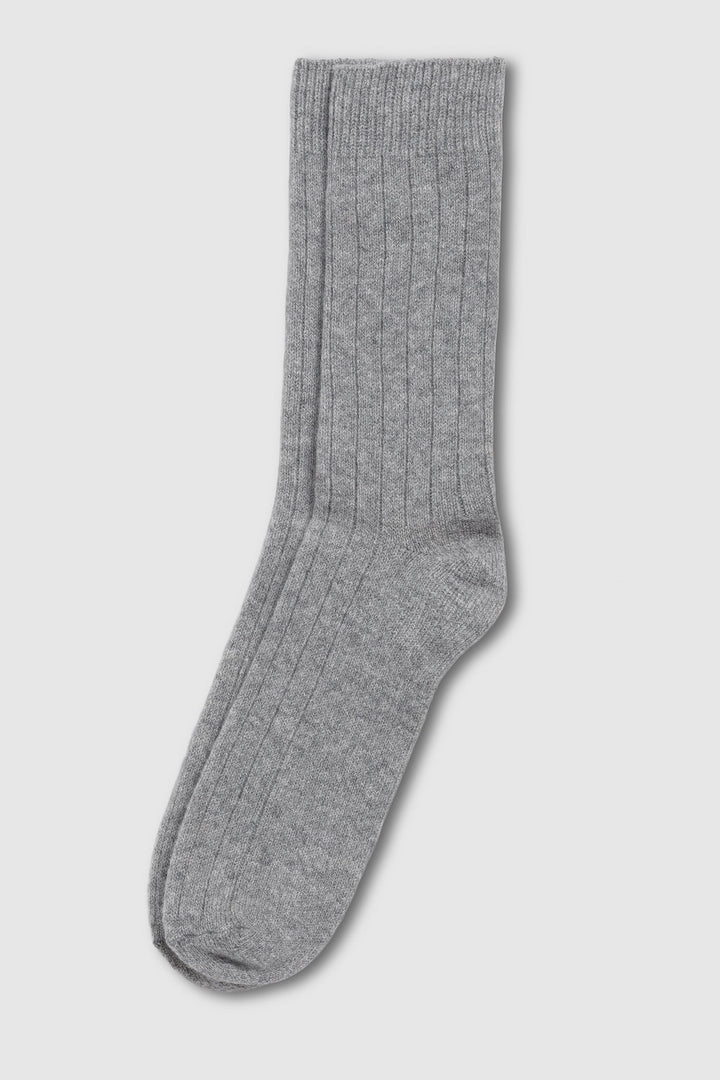 CASHMERE SOCKS, Slim  50 Grey Melange