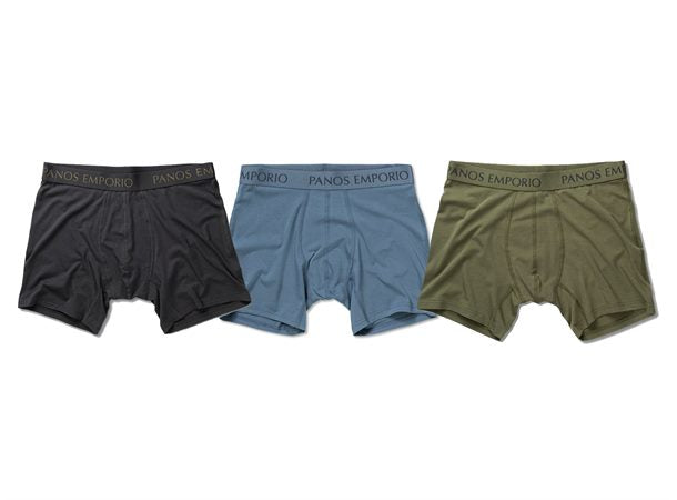 3PK BASE BAMBOO BOXER Grey/Olive/Bluesteel