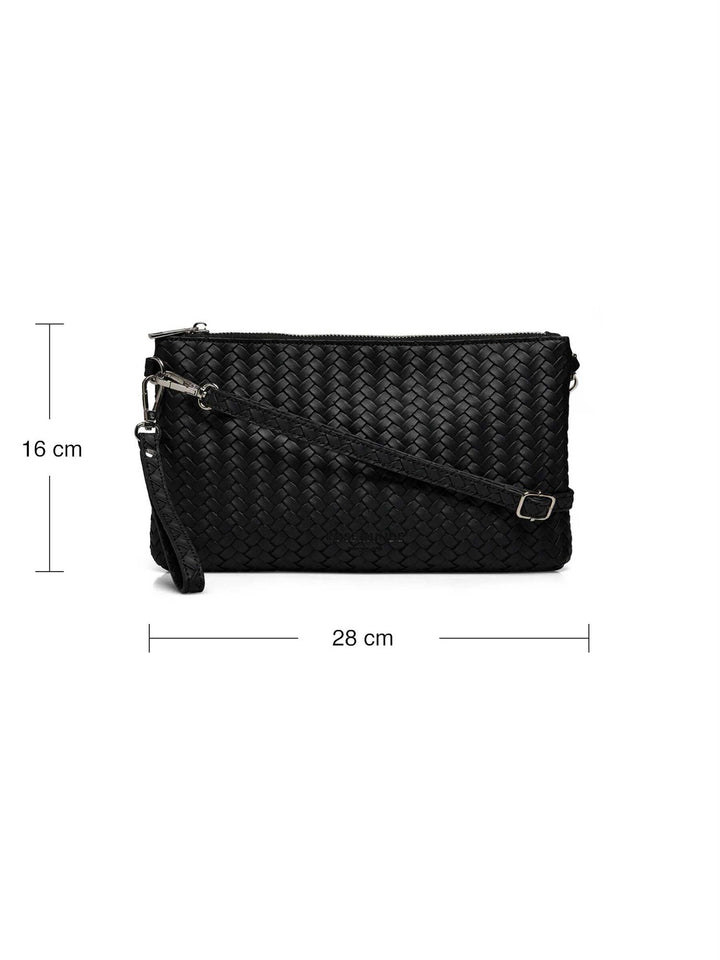 RBRemi Medium Clutch  Black Silver