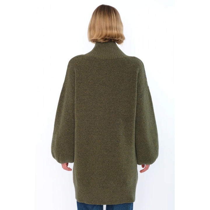FAM Patch Long Sweater  Winter Moss