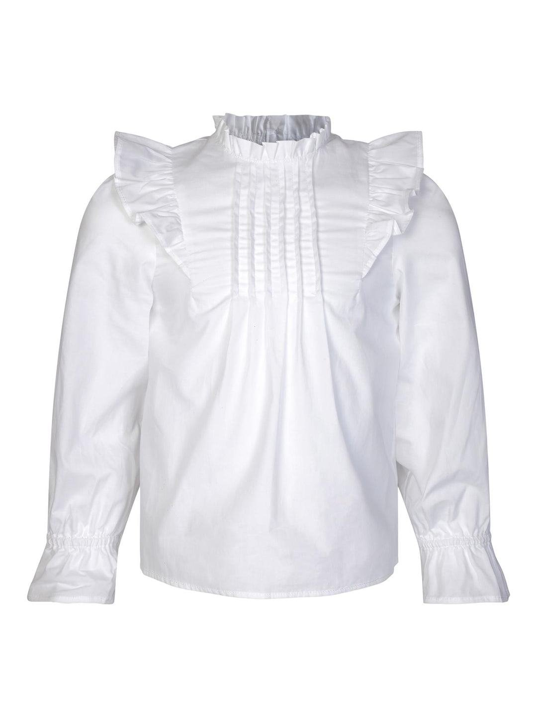 Leona bomullsbluse Cloud White