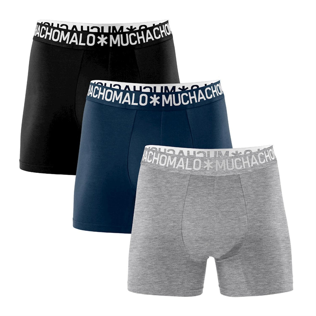 1132 COTTON BOXER 3PK Black/Blue/Grey Mel.