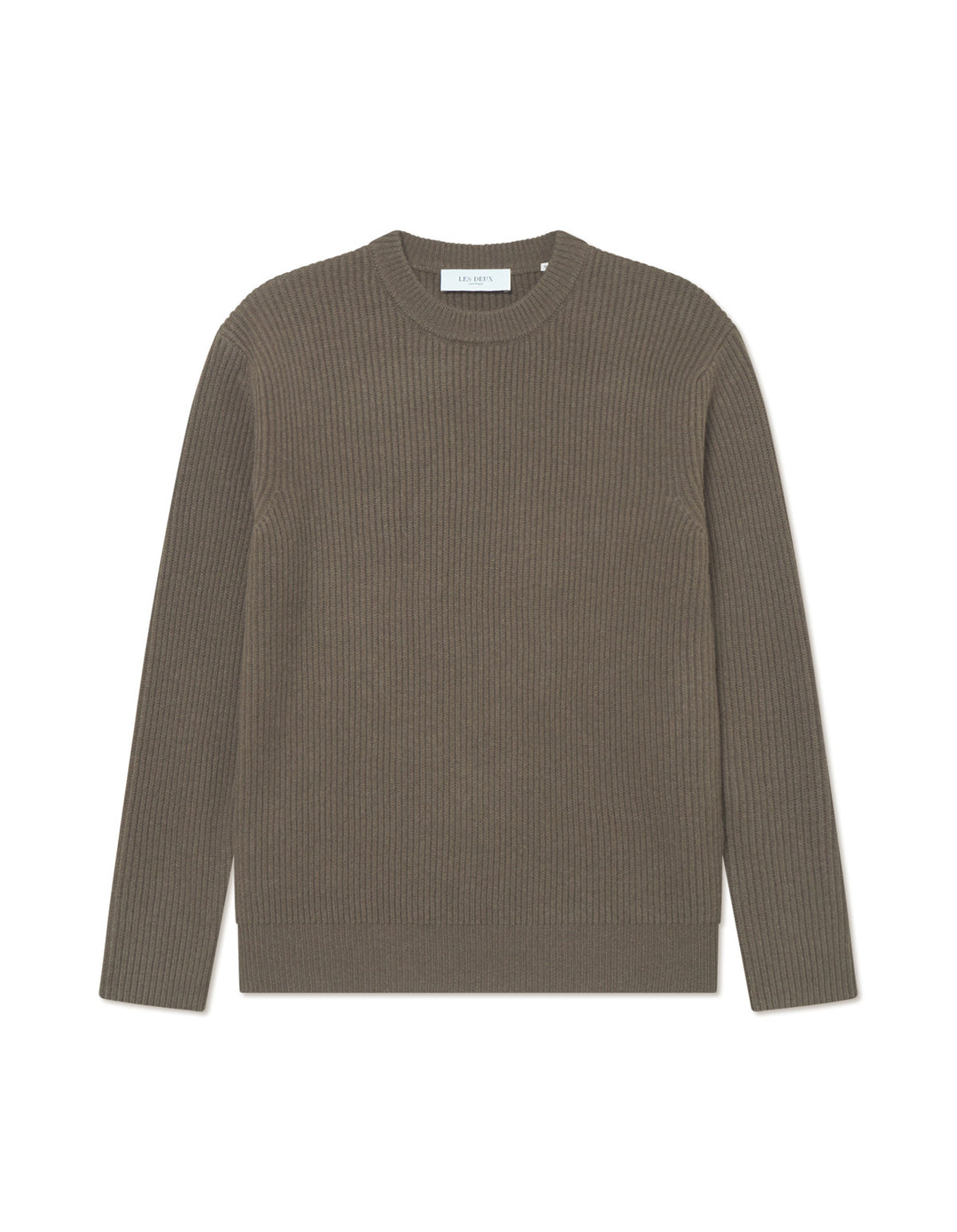 Eddie Wool Rib Crewneck Knit Teak