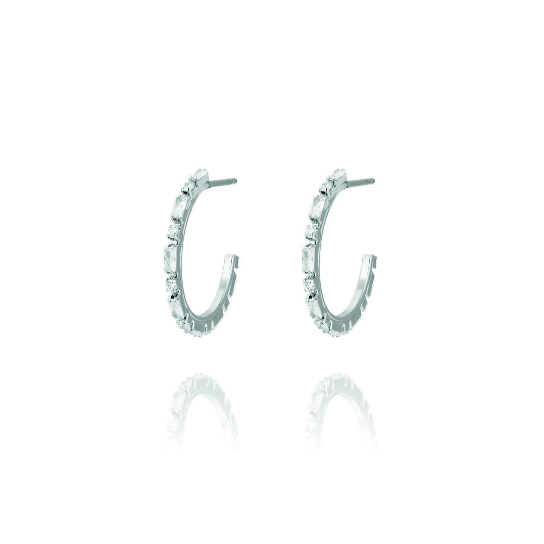 EVELYNE LOOPS RHODIUM Crystal