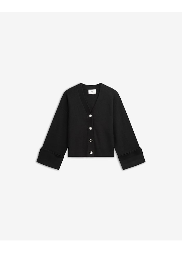 ATARI RIB CARDIGAN Black