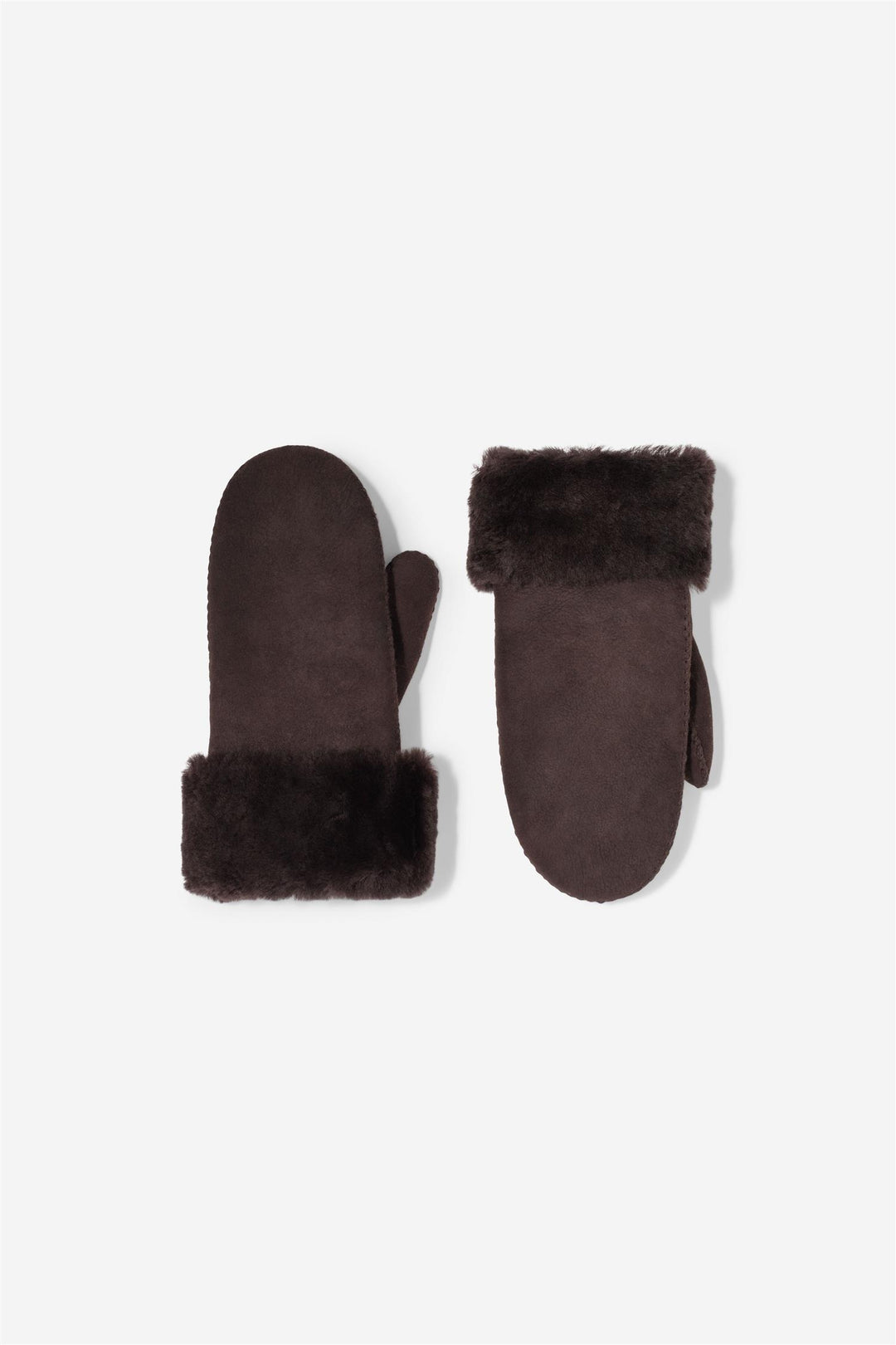 Nia Mittens Dark Brown Suede
