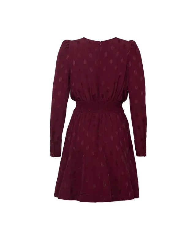 Viscose Mini Dress  Burgundy