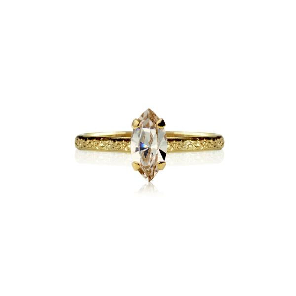 PETITE NAVETTE RING GOLD Light Silk