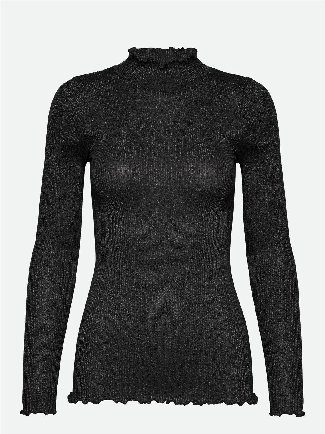 RWBoston Lurex LS Regular T-neck T-shirt Black