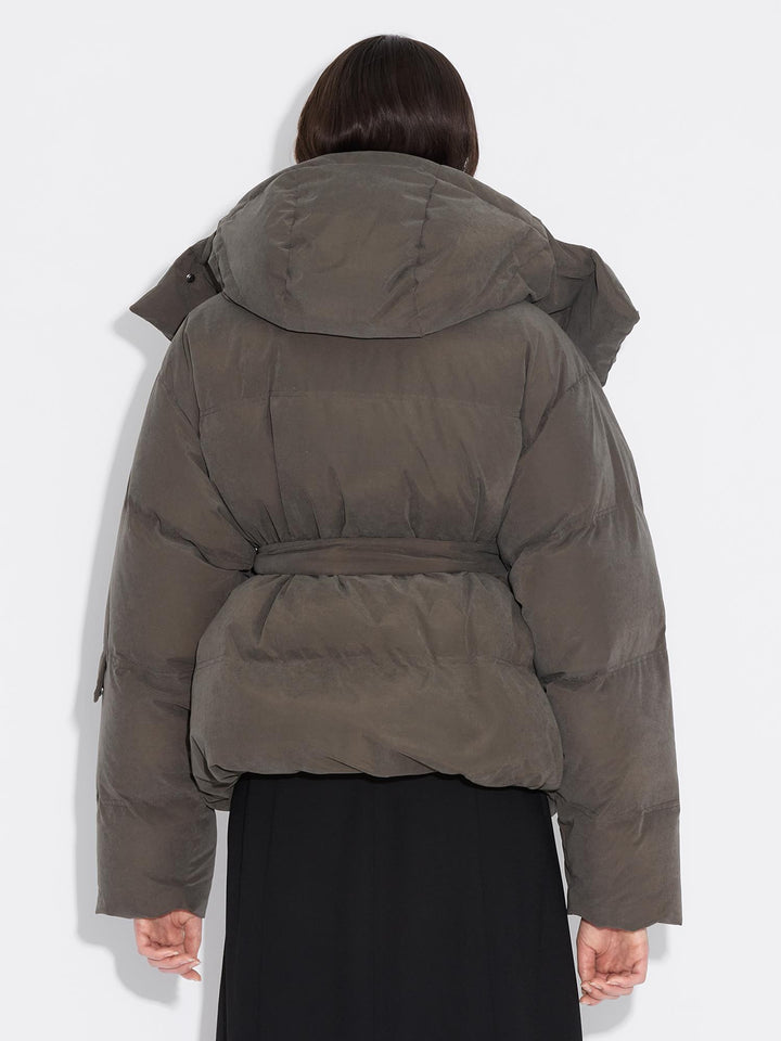 Steilia Brushed Down Jkt  Dk. Green