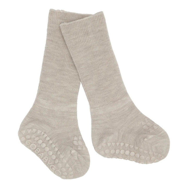Non-Slip socks in Merino Wool  Sand