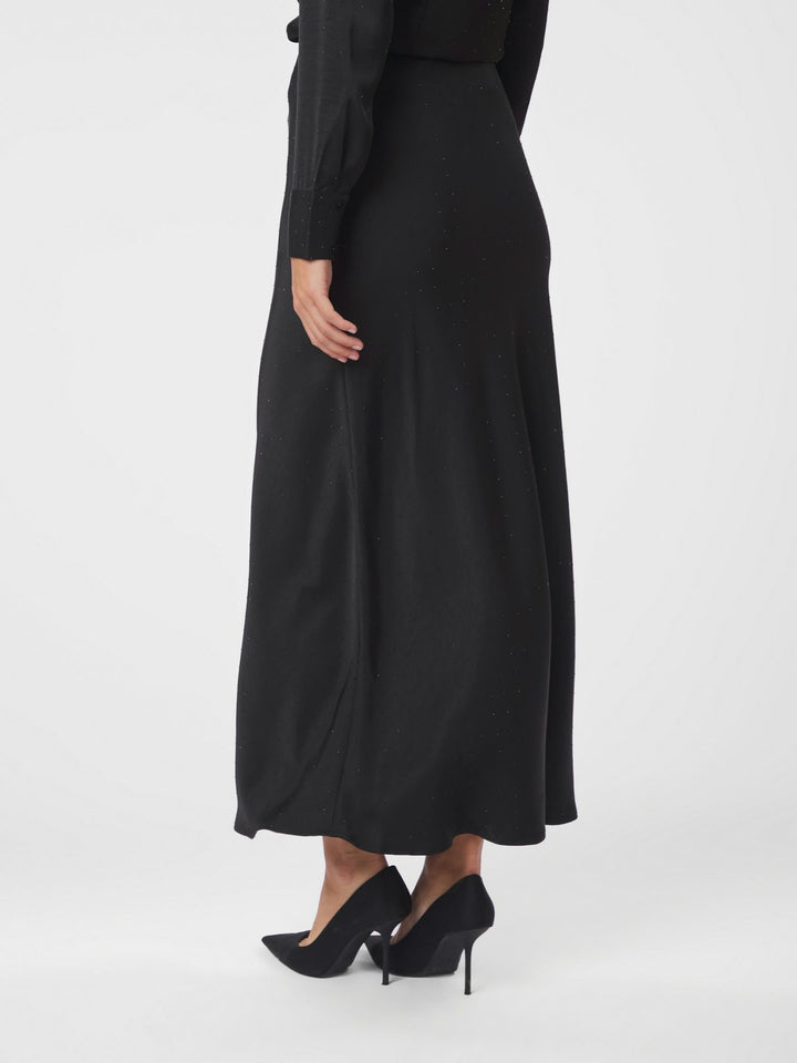 Viso Heavy Sateen Bedaz Skirt  Black