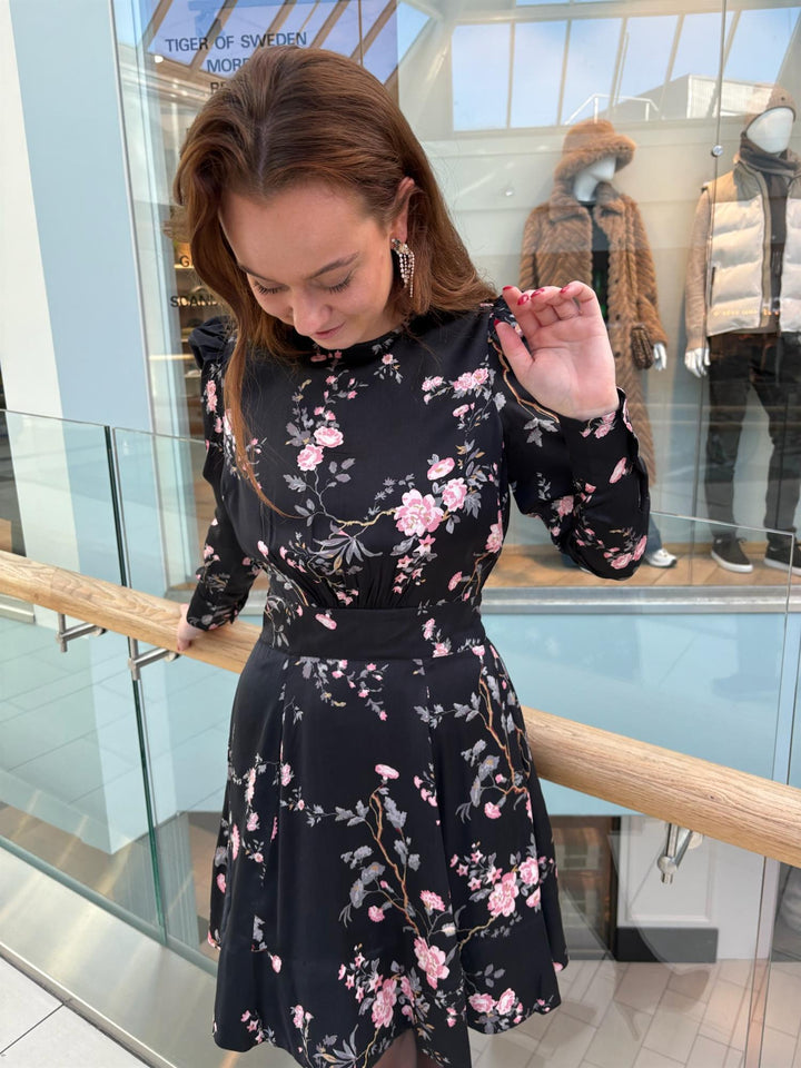Viscose Mini Dress  Midnight Garden