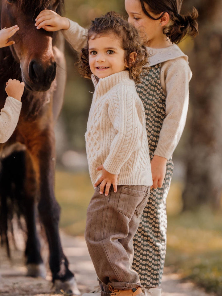 Camisola fecho  Cru Mouline