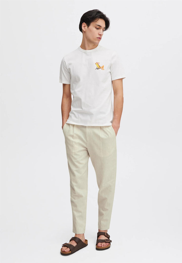MARC 0144  linen mix pants  Chateau Gray Melange