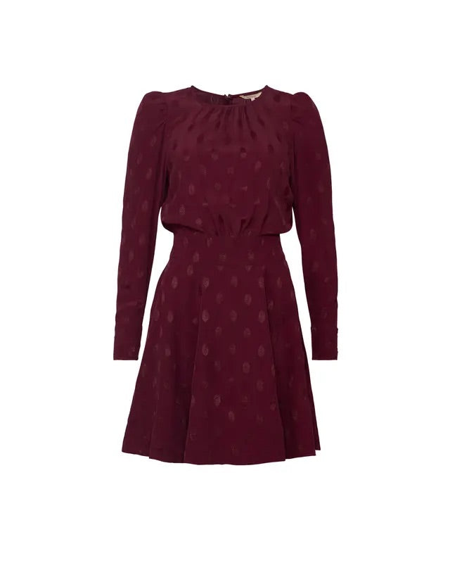 Viscose Mini Dress  Burgundy