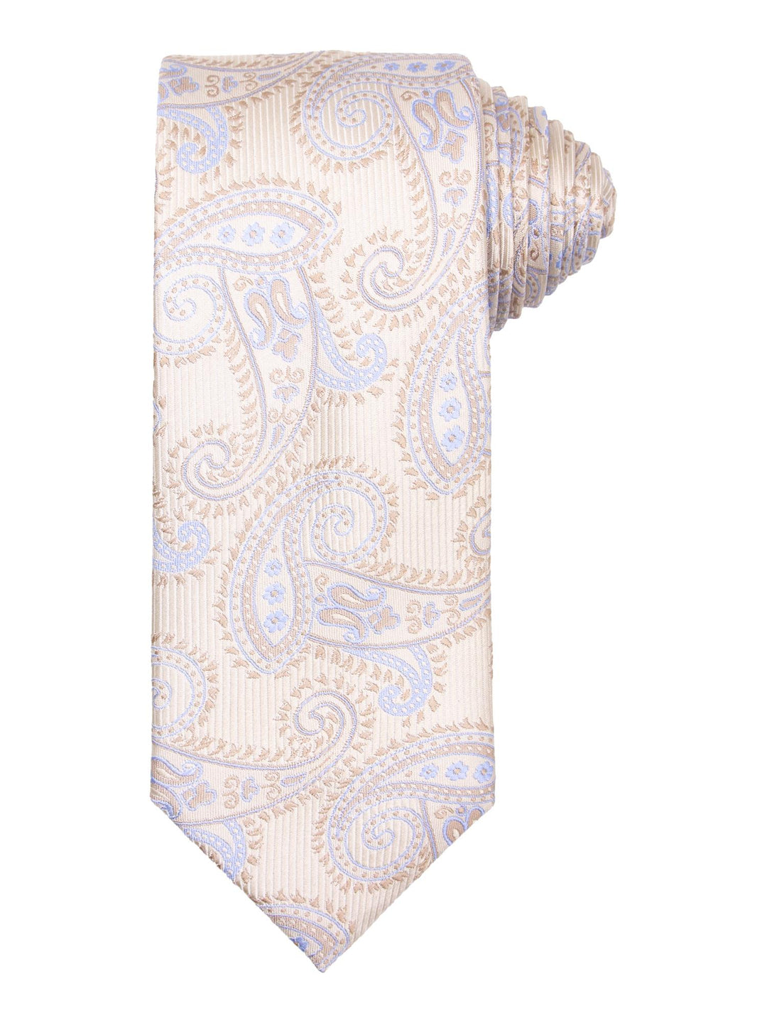 Santi Silkeslips 7,5cm Paisley Beige